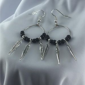 Onyx Wing earrings